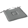 Image de Galette de chaise uni effet Bachette - 40 x 40 cm - Gris