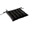 Image de Galette de Chaise Piquée Uni Panama 38x38cm Noir
