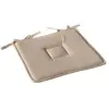 Image de Galette de chaise uni effet Bachette - 40 x 40 cm - Taupe