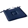 Image de Galette de chaise uni effet Bachette - 40 x 40 cm - Bleu Marine