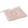 Image de Galette de chaise uni effet Bachette - 40 x 40 cm - Rose