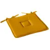 Image de Galette de chaise uni effet Bachette - 40 x 40 cm - Moutarde