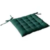 Image de Galette de Chaise Piquée Uni Panama 38x38cm Vert Foncé