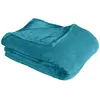 Image de Plaid Polaire XL Uni Coral Fleece 180x220cm Bleu Canard