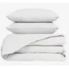Image de HAOMY - Parure VENEZIA Blanc 220x240 + 2 taies carrees 65x65