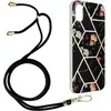 Image de Coque iPhone XS Max Motif géométrique avec Cordon Amovible noir