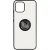 Image de Avizar Coque pour Samsung Galaxy A03 Bi-matière Bague Métallique Support Vidéo Noir