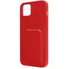Image de Avizar Coque iPhone 14 Plus Silicone Porte-carte - Rouge