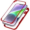 Image de Avizar Coque pour iPhone 14 Plus Antichoc Dos Plexiglas et Avant Polymère Contour Rouge