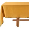 Image de Nappe Carrée Carlina Jaune Ocre Et Bourdon Noir - Madura