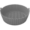 Image de Kitchencook moule rond en silicone pour friteuse à air - Gris