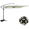 Image de Parasol ecru déporté carré 3 x 3 m led SOLENZARA