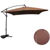 Image de Parasol marron déporté carré 3 x 3 m led SOLENZARA
