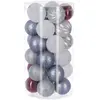 Image de Kit Décoration pour sapin de Noël - 30 Pièces - Bleu, rouge et blanc