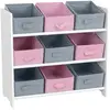 Image de Meuble de rangement enfant 9 Paniers Girl - 63 x H. 59,5 cm - Rose
