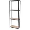 Image de Bibliothèque industrielle 4 Etagères Factory - 30 x H. 180 cm - Marron naturel