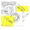 Image de Hotpoint kit charnières de hublot lave-linge