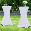 Image de MARKET Lot de 2 Housses Blanches Table Haute 105 CM