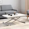 Image de Urbana - Table basse 2-en-1 relevable - Blanc/Chrome