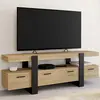 Image de IDMARKET Phoenix Meuble TV Bois/Noir