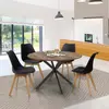 Image de Idmarket Table ALIX - Bois foncé/Noir