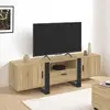 Image de Meuble TV PHOENIX 160 cm - Bois/Noir