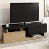 Image de Meuble TV ANGULO bois et noir