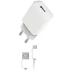 Image de Myway Pack Chargeur Secteur 12W avec Câble USB-A USB-C 1m Charge Rapide Blanc