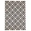 Image de tapis salon 120x170 tissé crème rectangle motif scandinave LYN1 ROMA