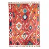 Image de Tapis berbère 120x170 tissé motifs tribaux LYN5 OURIKA B bleu et jaune
