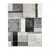 Image de tapis entrée 40x60 tissé gris rectangle motif géométrique LYN8 GEOME