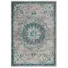 Image de Tapis orient 160x230 rectangle bleu et bleu ciel tissé motif traditionnel OLDA