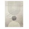 Image de tapis chambre 120x160 tissé en viscose gris et beige rectangle motif géométrique