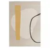 Image de tapis salon 160x230 tissé beige et jaune rectangle motif abstrait CONTETRE