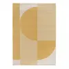 Image de tapis salon 160x230 tissé beige et jaune rectangle motif géométrique CONTUNI