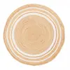 Image de Tapis rond Ø120cm fait main en jute motif uni pour chambre SUNNY L