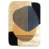 Image de tapis salle à manger 200x290 fait main en laine beige et bleu