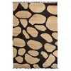 Image de Tapis jute 200x300 fait main beige et noir DUSKIA