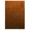 Image de tapis salon 170x240 tufté en laine orange et marron rectangle motif faux uni