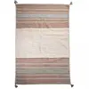 Image de Tapis kilim 80x150 rectangle fait main en coton beige et marron
