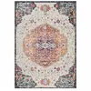Image de Tapis Vintage Oriental 160x220 cm - LYN3 MED - Couleur : multicolore rouge beige bleu