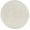 Image de Tapis rond LYN9 SPIRATRI Ø 160 cm Crème Tapis facile d'entretien idéal pour la chambre