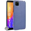 Image de HTD Mobiles Coque rigide simili cuir croco Huawei Y5p - Bleu Foncé