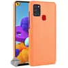 Image de HTD Mobiles Coque cuir crocodile pour Samsung Galaxy A21s - Orange