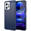 Image de HTD Mobiles Coque carbone pour Xiaomi Redmi Note 12 4G - Bleu Foncé