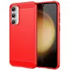 Image de Coque pour Samsung Galaxy S23 FE 5G - housse etui silicone gel carbone + film ecran - ROUGE