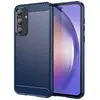 Image de Samsung Galaxy A55 5G - Coque Silicone Gel Carbone Bleu Foncé