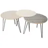 Image de Trio de Tables Gigognes - Beige et Noire - H. 36cm