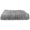 Image de Plaid grosse maille en acrylique- 150x120 cm - Gris