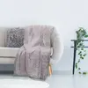 Image de Plaid 120x150 cm en tissu sherpa gris
